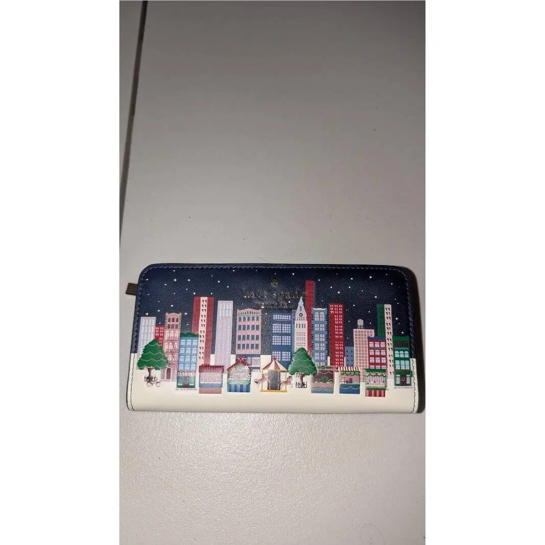 Kate Spade Winter Wonders Large Slim Bifold Wallet