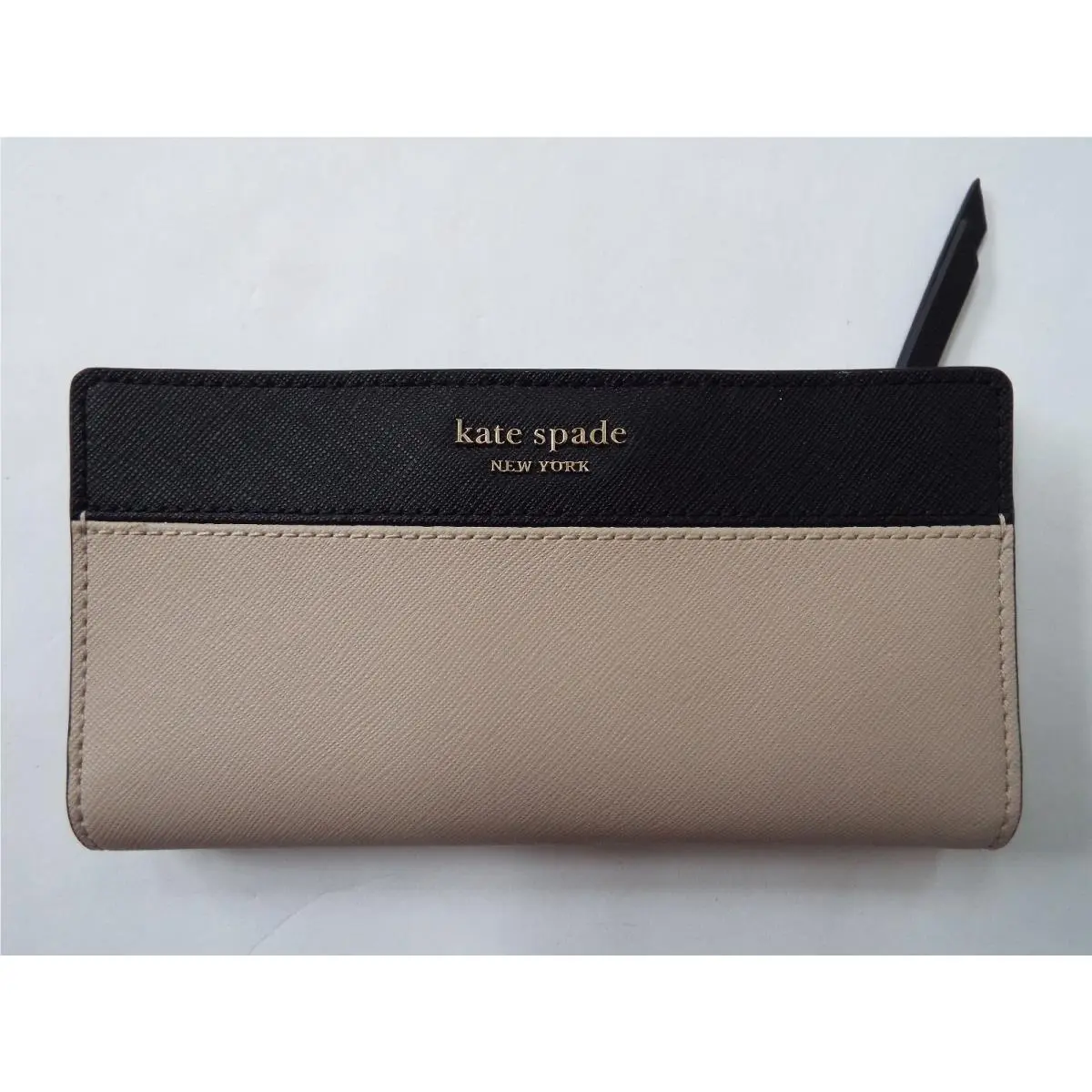 Kate Spade Cameron Large Slim Bifold Credit Card Wallet Dusty Pink/black