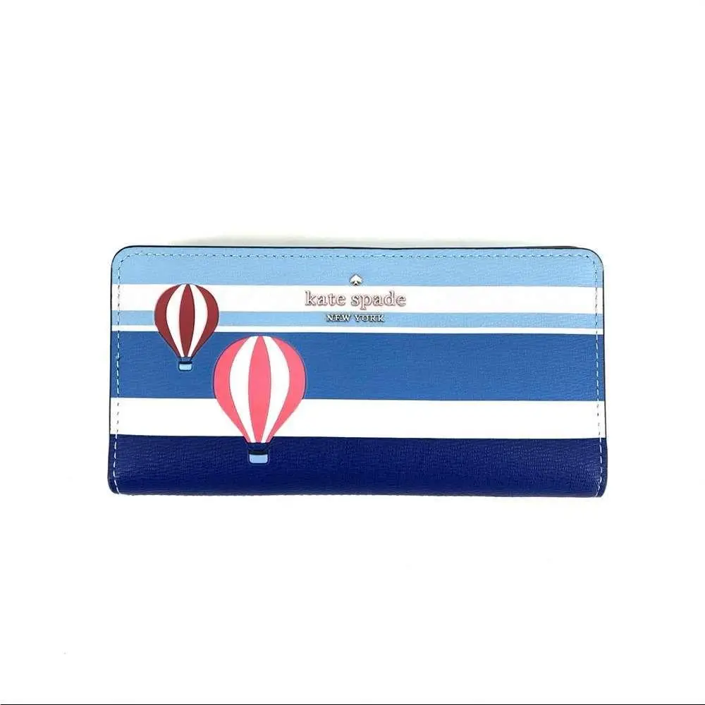 Blue Hot Air Balloon Slim Bifold Wallet by Kate Spade
