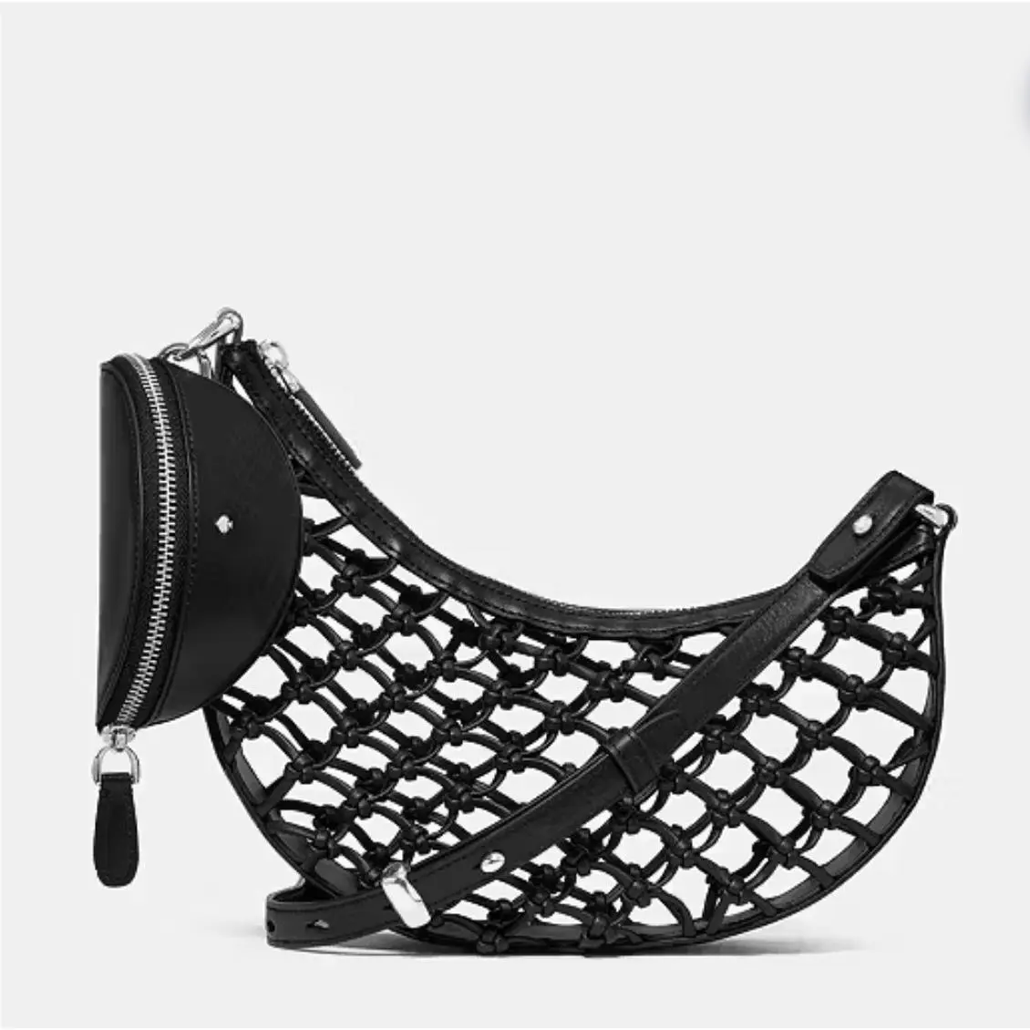 Kate Spade New York Duo Woven Crossbody in Black New