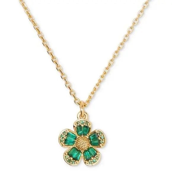 Fleurette Green Pendant Necklace by Kate Spade