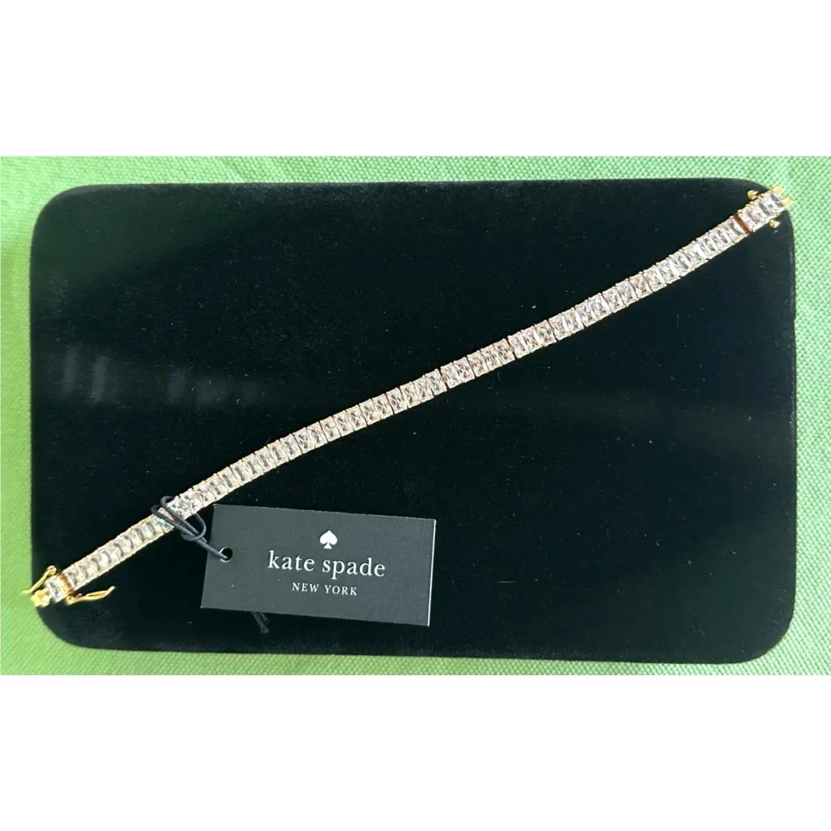 Glitz Tennis Bracelet:nwt Clear/gold KN135 by Kate Spade