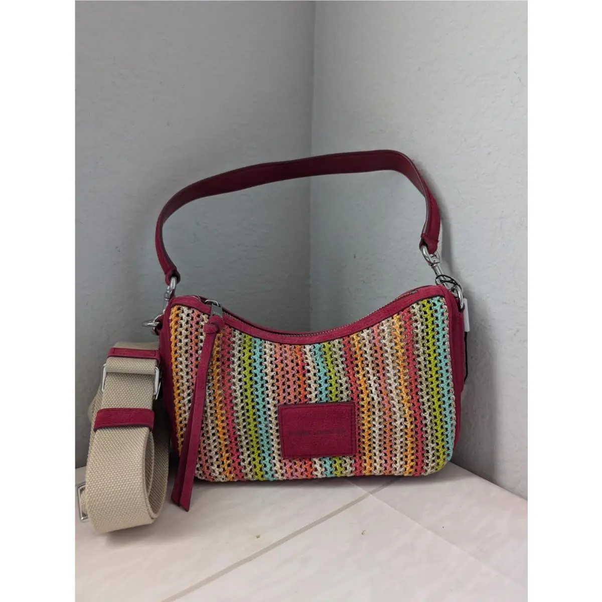 Marc Jacobs Small Convertible Crossbody Bag In Rhubarb Multi