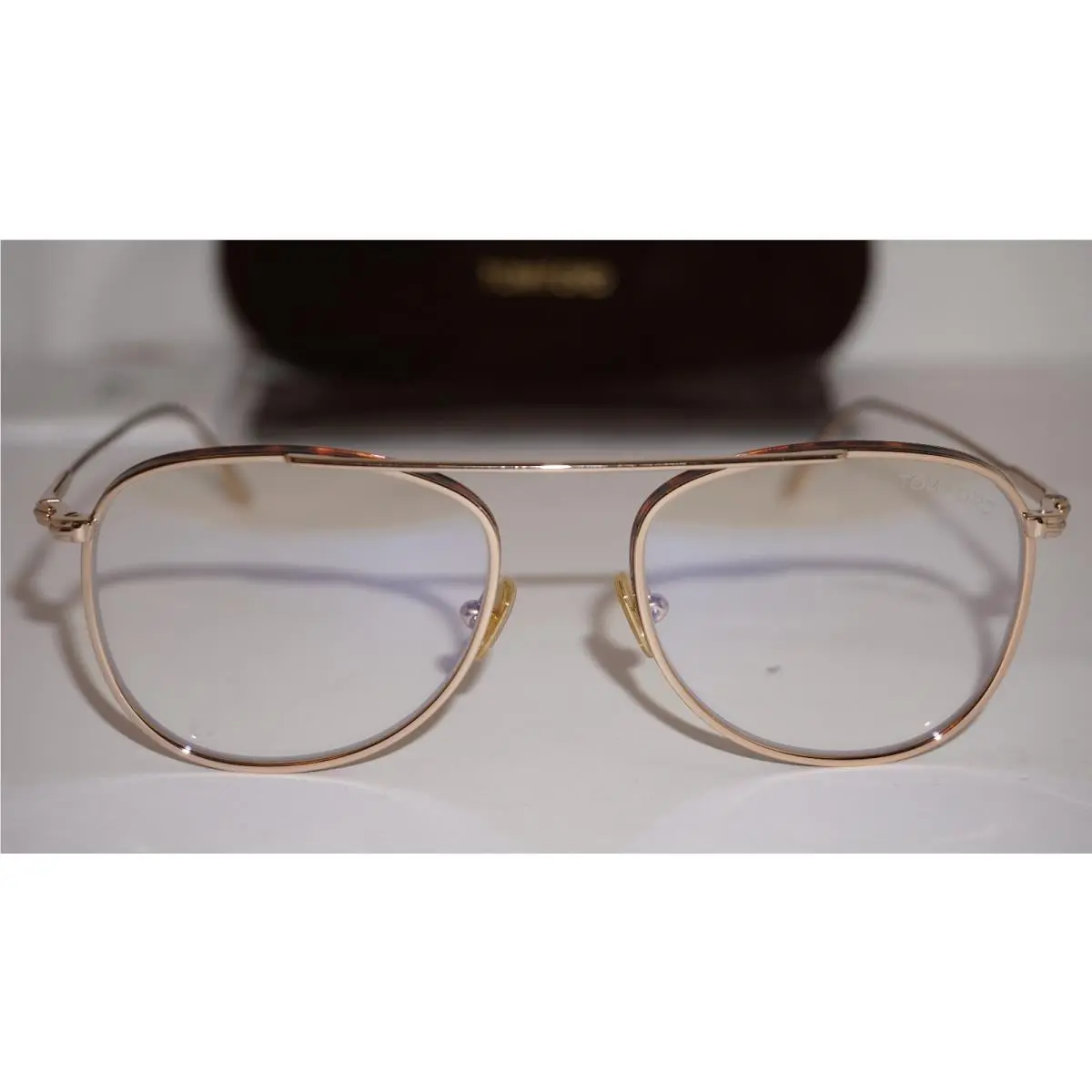 Tom Ford Eyeglasses Aviator Bridge Havana Gold TF5691-B 028 52 18 145