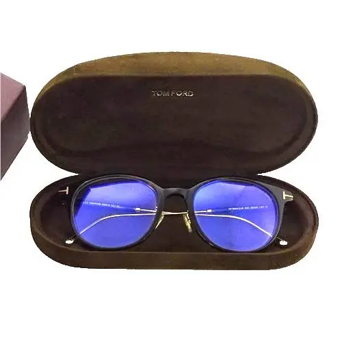 Tom Ford Eyeglasses TF5644-D-B 052 Shiny Havana with Gold Temple 52-20