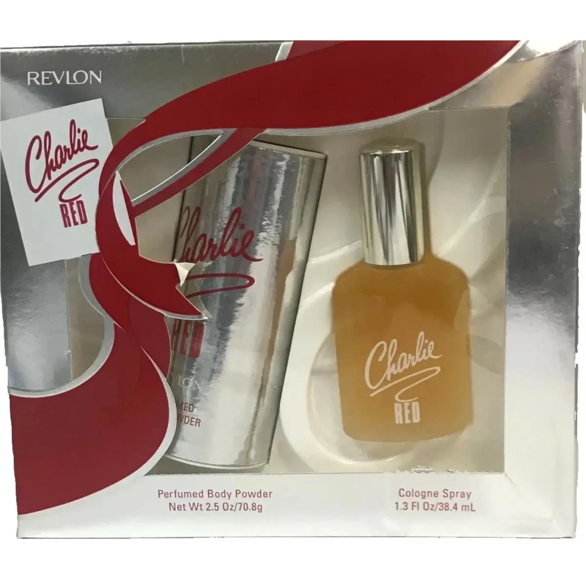 20 Sets Charlie Red  Perfumed Body Powder 2.5 oz Cologne Spray 1.3 oz by Revlon
