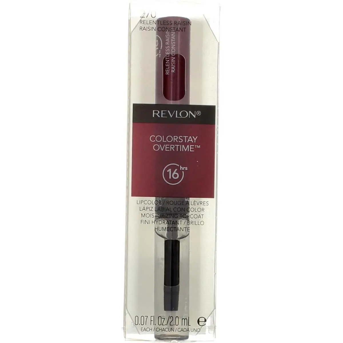 4 Pack Revlon Colorstay Overtime Lipcolor Relentless Raisin 270 0.07 fl oz