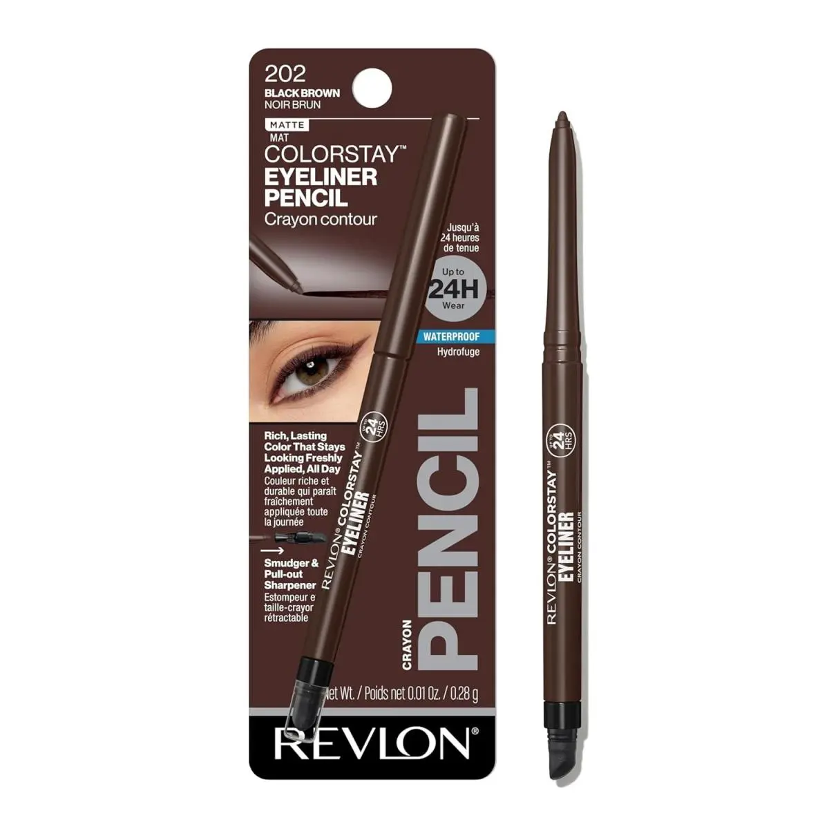 6 Pack Revlon Colorstay Waterproof Eyeliner Black Brown 202 0.01 oz