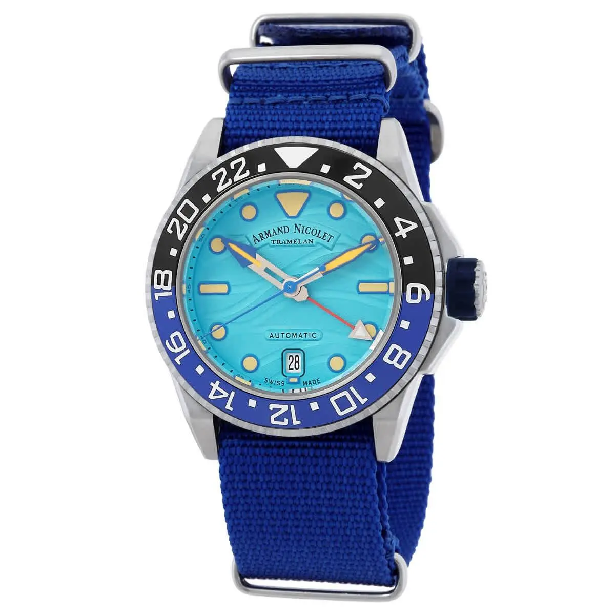 Jsh Gmt Automatic Batman Bezel Men`s Watch A487RGU-TF-BN22481AAUU by Armand Nicolet