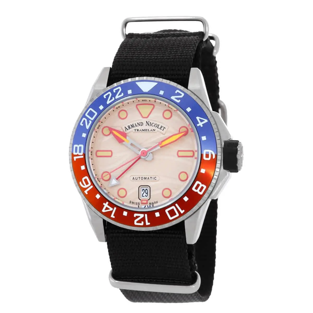 Jsh Gmt Automatic Men`s Watch A487RGN-KO-BN22481AANN by Armand Nicolet