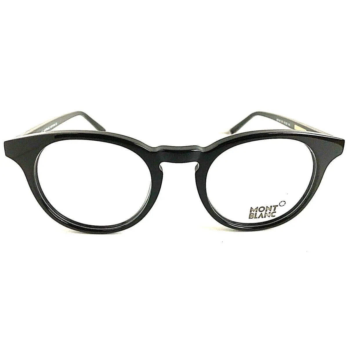 MB 542 001 Round Black 47mm 47-20-145 Rx Men`s Eyeglasses Frame Italy by Montblanc