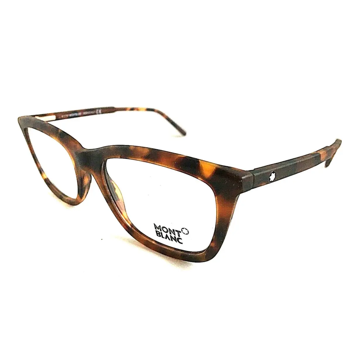 MB 553 052 Matte Tortoise 53mm Rx Men`s Eyeglasses Frame Italy by Montblanc