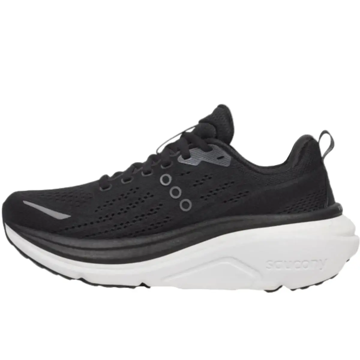 Saucony Women`s Hurricane 25 Sneaker Black/white Wide