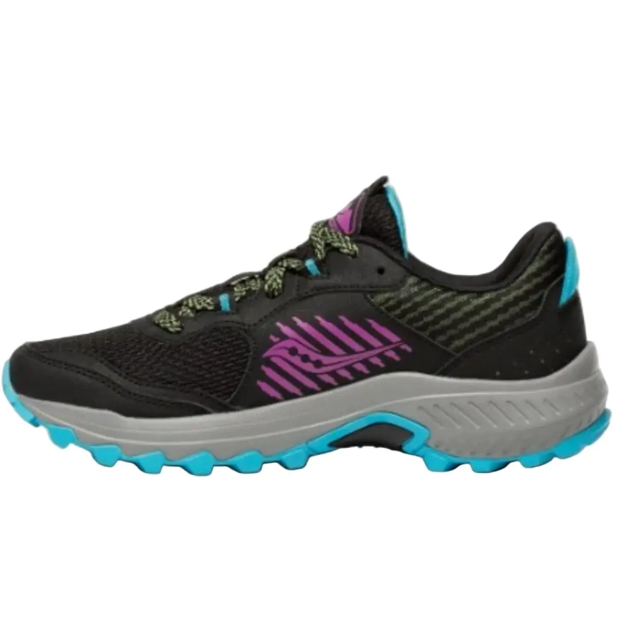 Saucony Women`s Excursion TR15 Trail Running Shoe Black/raz/lime