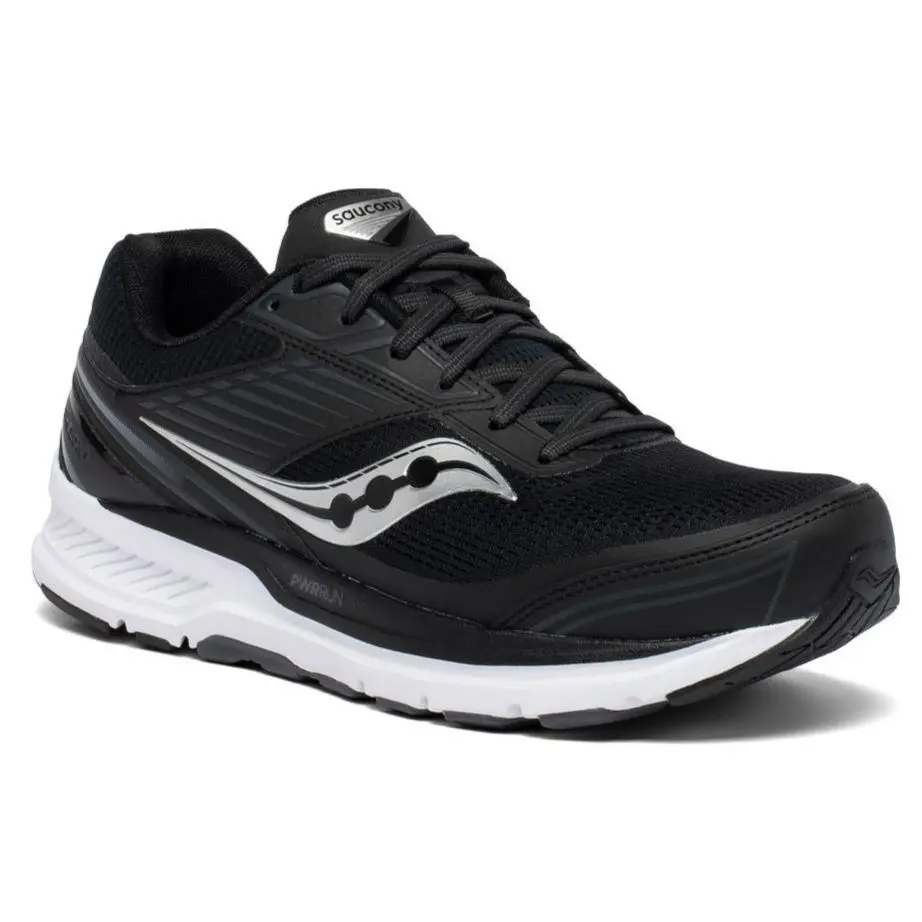 Saucony Men`s Echelon 8 Running Shoe Black/white 12.5 Wide