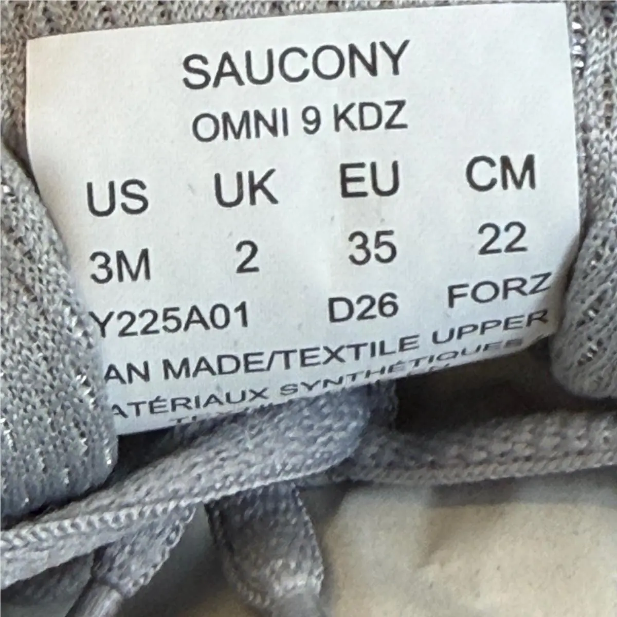 Saucony shoes - Omni 9 KDZ - Omni KDZ - Silver 5