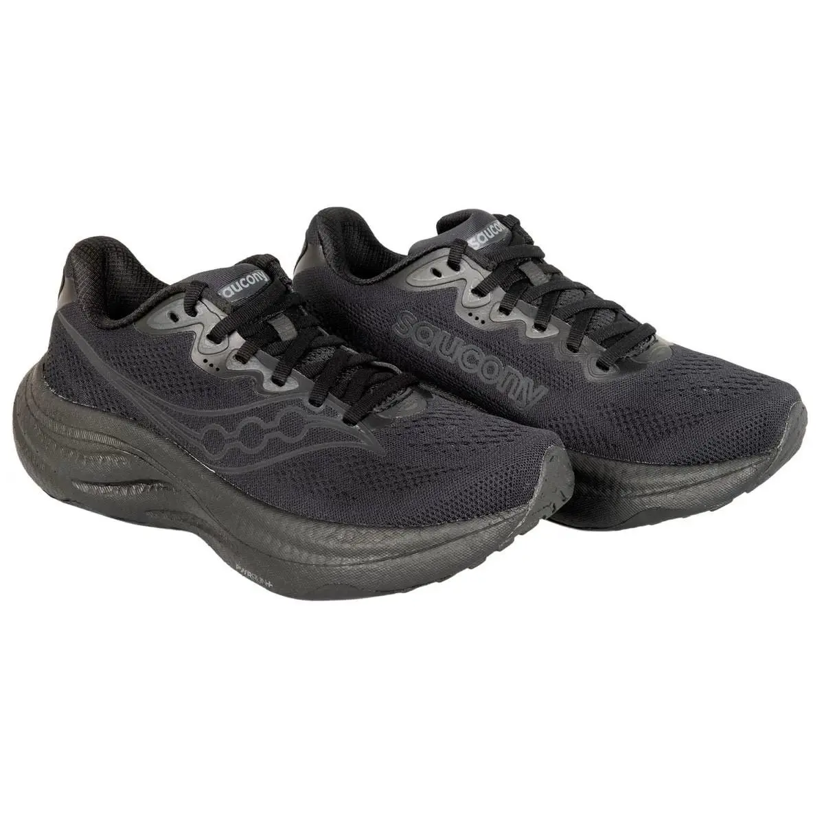 Saucony Womens Sneakers Black Rider 19 Shoes Running Pwrrun Cushioning Size 8