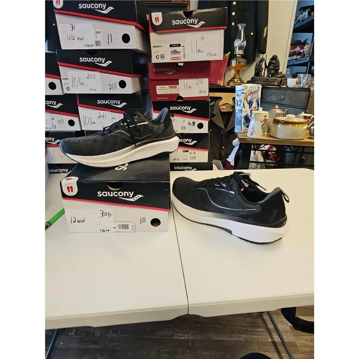 Saucony Men`s Echelon Walker 3 Black Sz 12 Extra Wide Slip Resistant