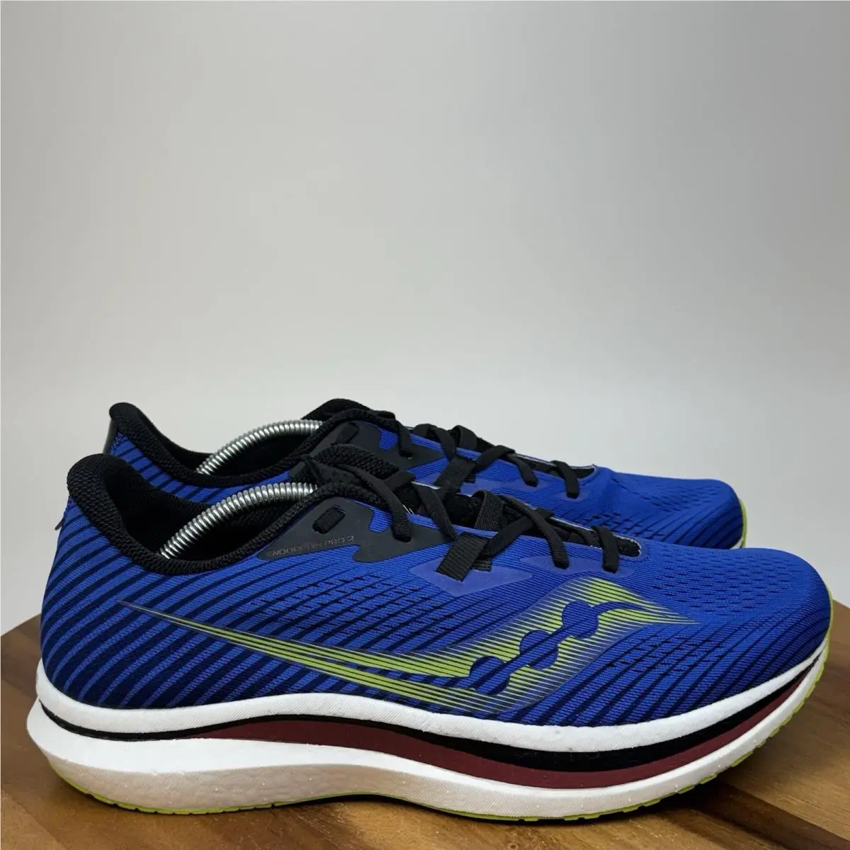 Mens Saucony Endorphin Pro 2 Blue Athletic Running Sneakers Size 12.5 D