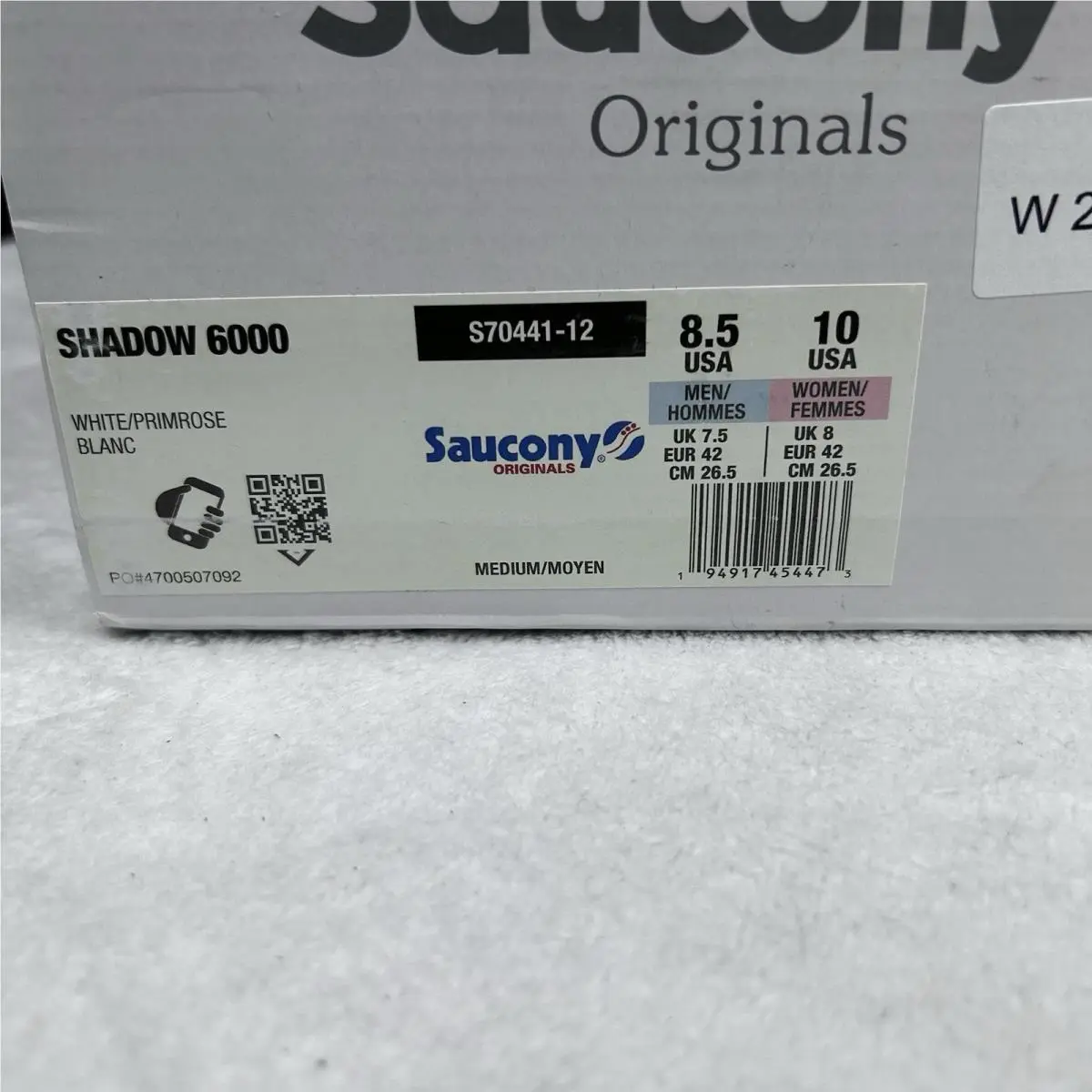 Saucony shoes - Saucony Shadow 6000 - Shadow - S70441-12 - White (UPC: 0194917454473) 8