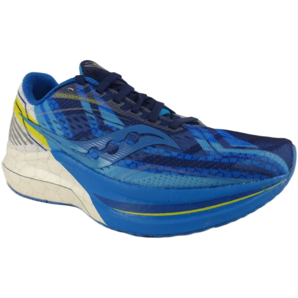 Saucony Men`s Endorphin Speed Running Shoe Wyatt Blue/white US 6.5