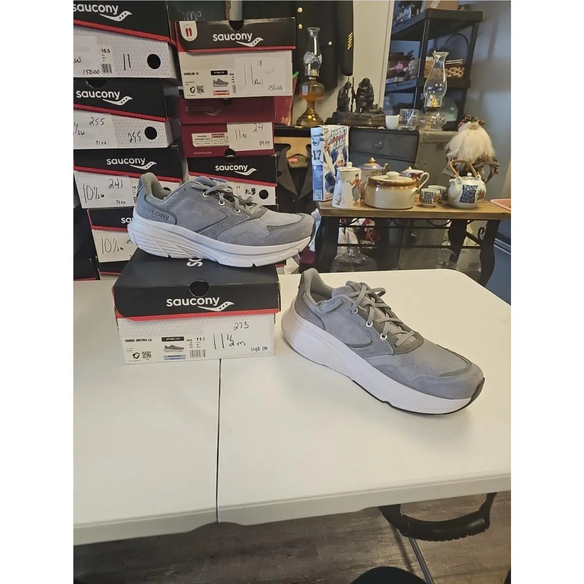Mens Saucony Guide Metro LE Gray Suede Sz 11.5 M S21003-122 Running Shoe