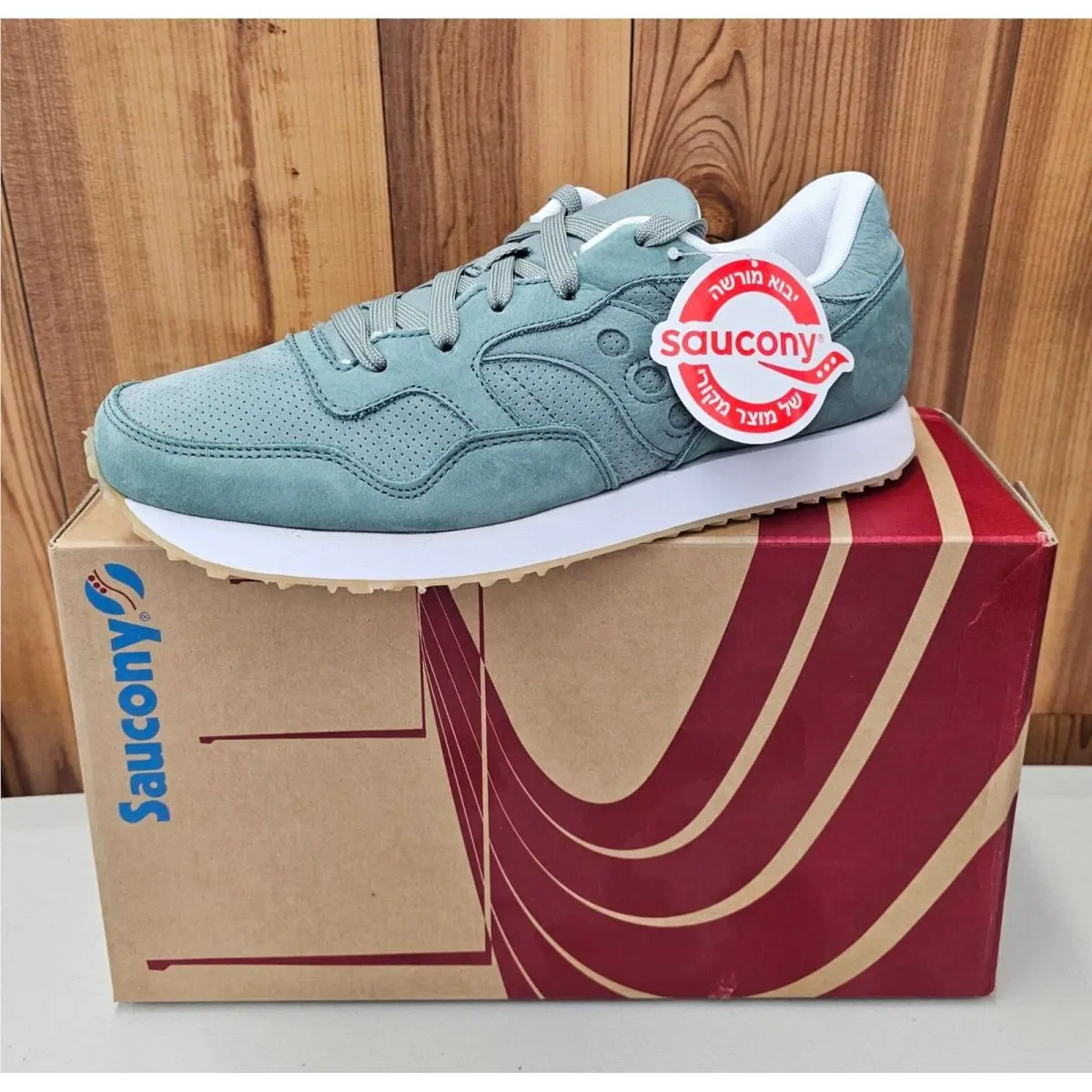 Saucony Dxn Trainer CL Green Men`s Retro Running Shoes Size 8.5