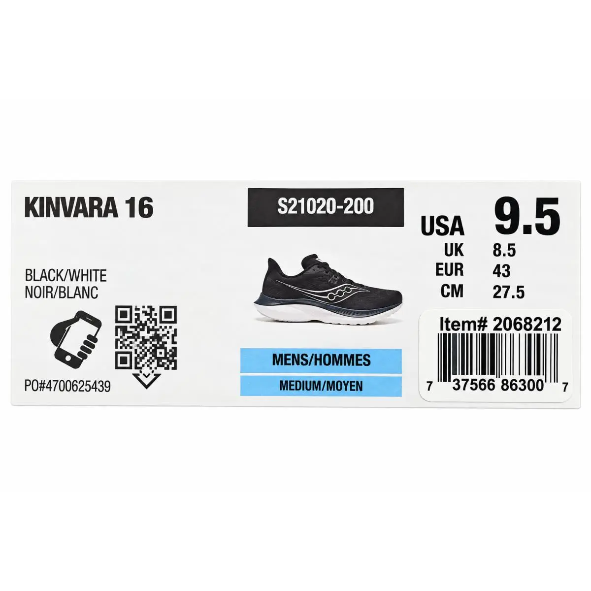 Saucony shoes - Kinvara 16 - Kinvara - S21020-200 - Black (UPC: 737566863007) 4