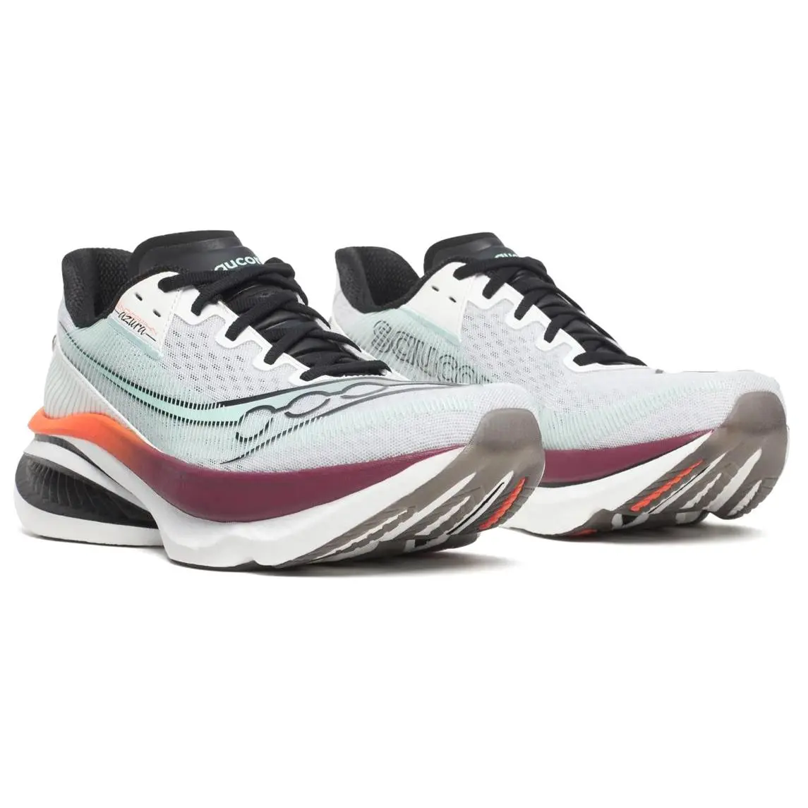 Saucony Endorphin Azura Running Shoes US Men 9 EU 42.5 White/crimson Train Tri