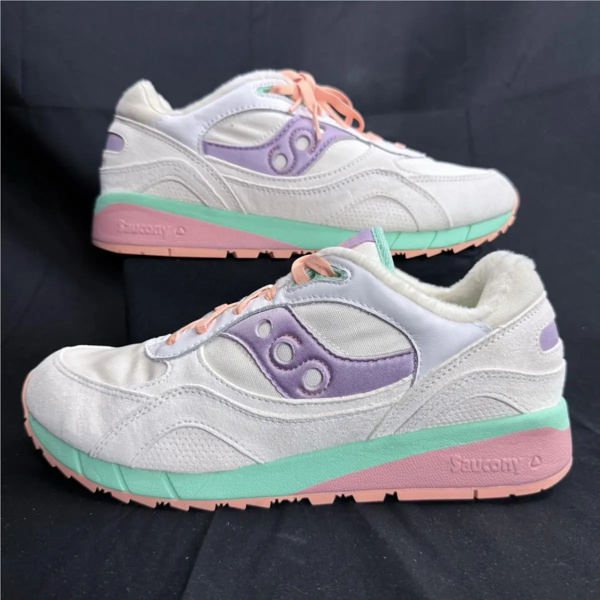 Size 12 Saucony Shadow 6000 “marshmallow” Mens Shoes Purple Mint Pink S70588-2