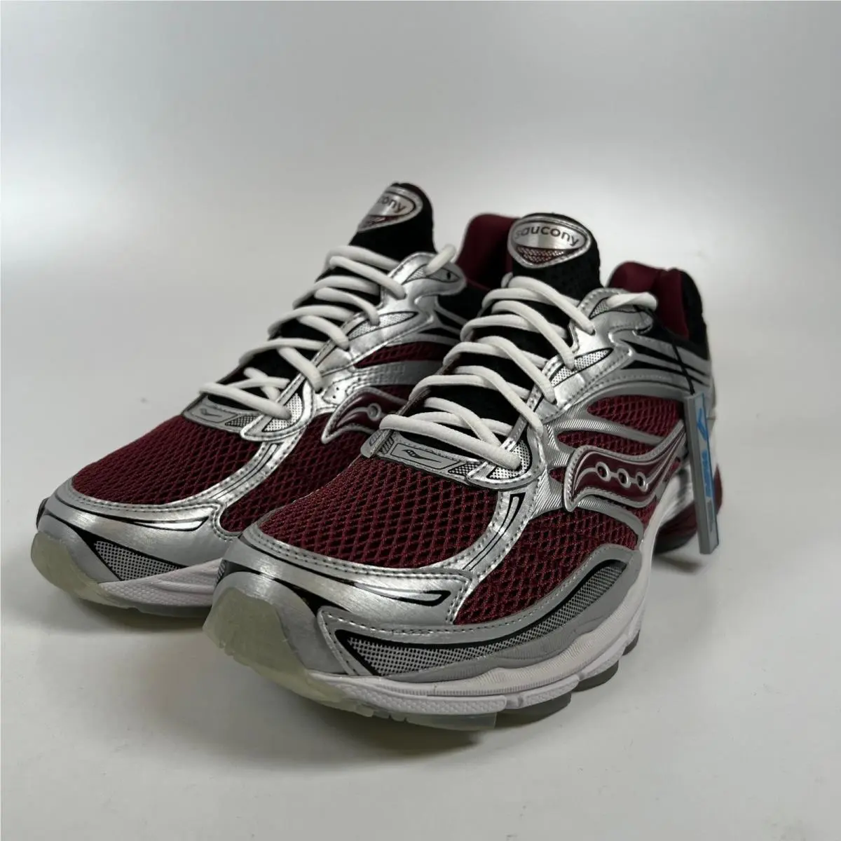Saucony Progrid Omni 9 Maroon Black Silver Sneakers S70900-3 Mens 13 Womens 14.5
