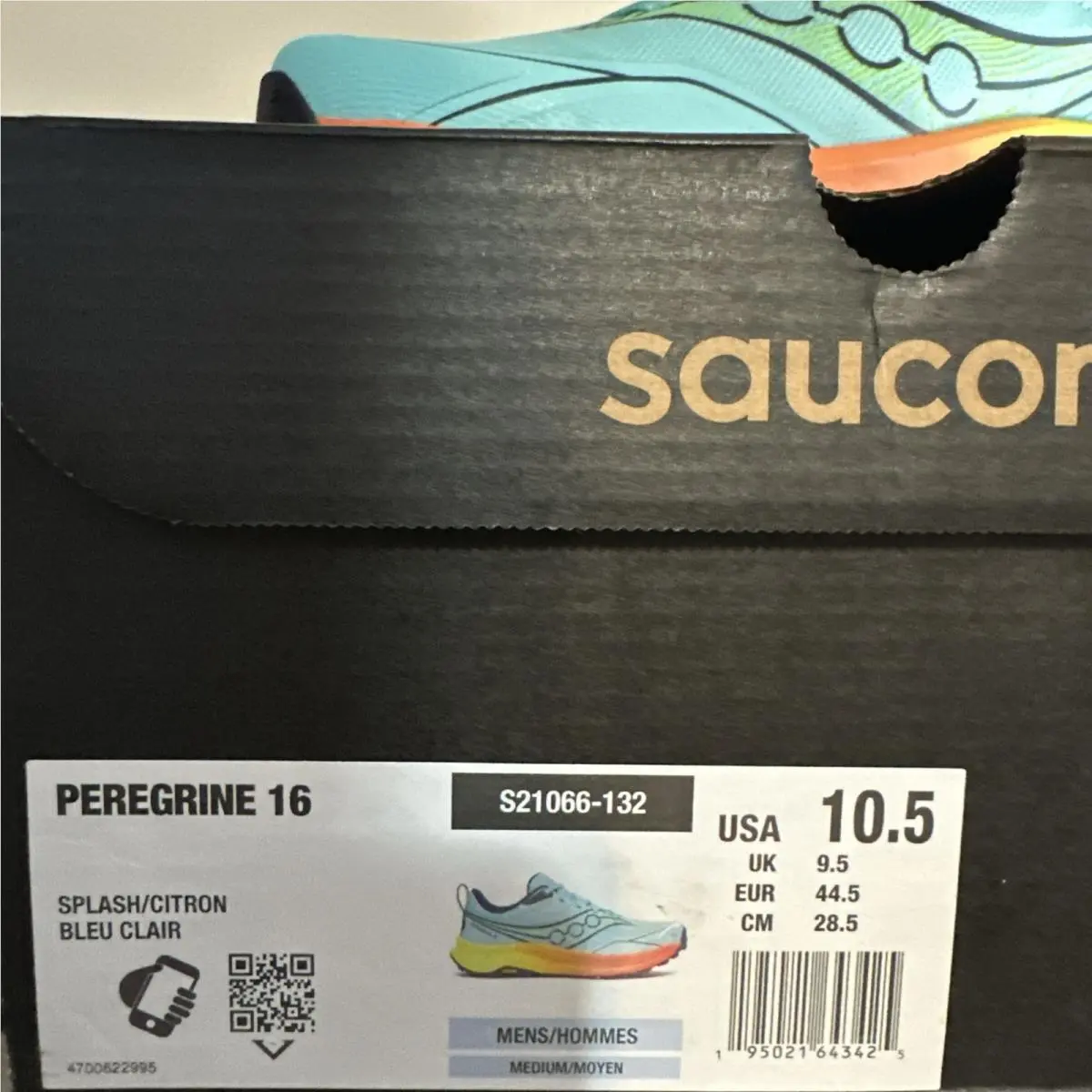 Saucony shoes - Saucony Peregrine 16 - Peregrine - Spash/Citron/Blue Clair 6
