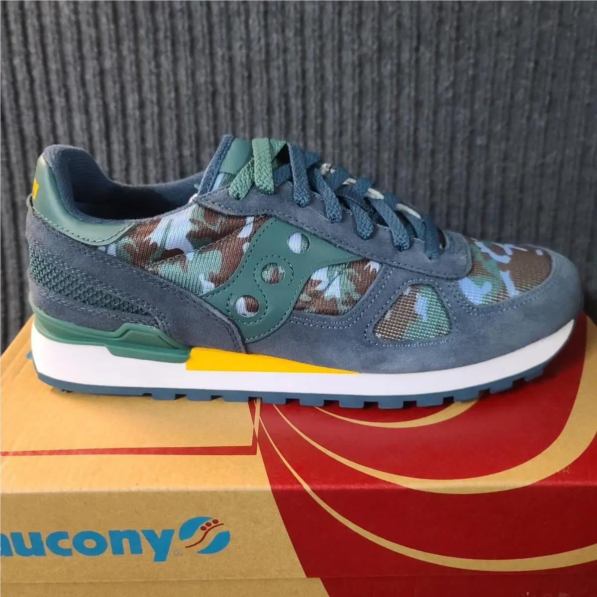Saucony Shadow Original Shadow Men`s Sneakers Denim Camo Size 9.5 S2108-761