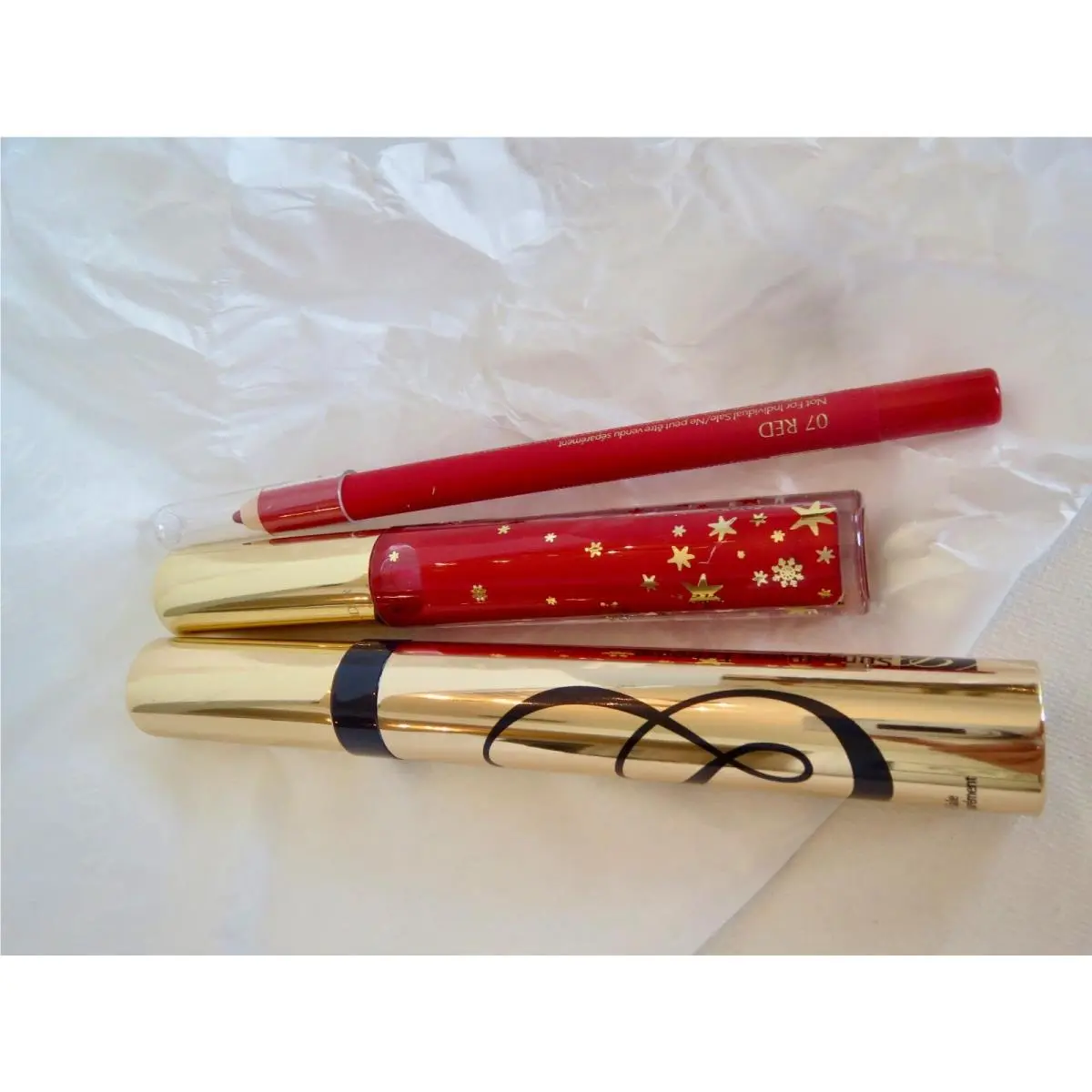 Estee Lauder Gift Set Extreme Black Mascara Tender Trap Lip Gloss Redpencil