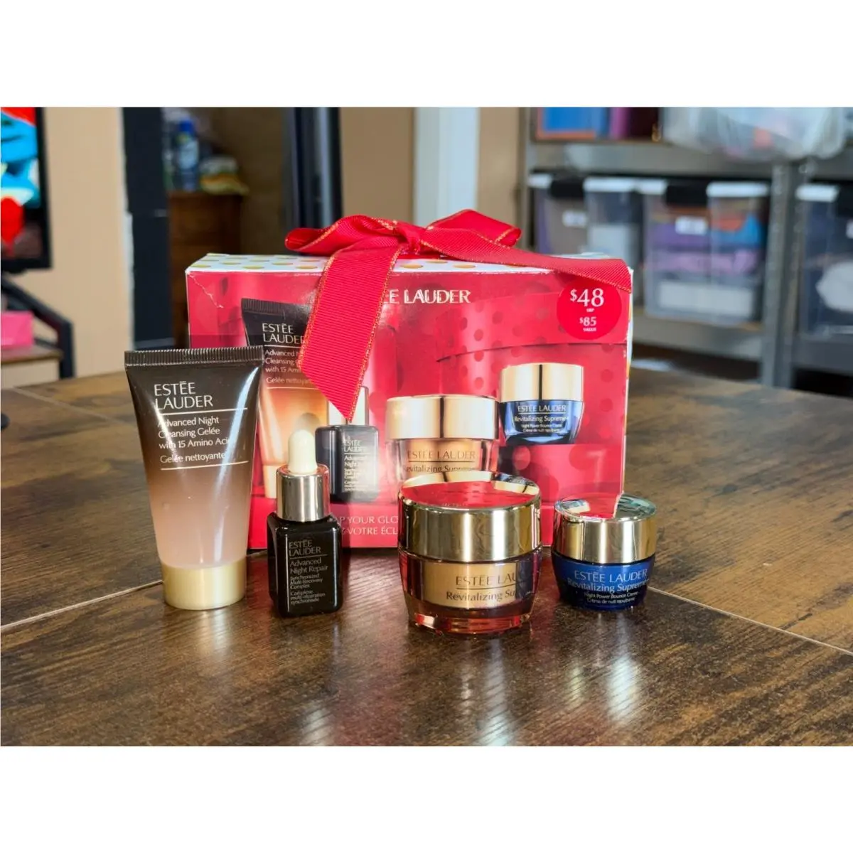 Estee Lauder 4 Piece Gift Set Revitalizing Supreme+ Night Cleansing/repair