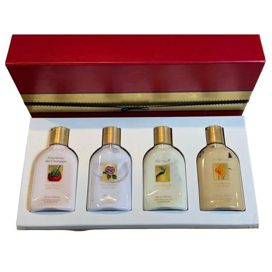 Vintage Victorias Secret Garden Body Lotion Gift Set Love Spell Pear Glace 4pc by Victoria's Secret