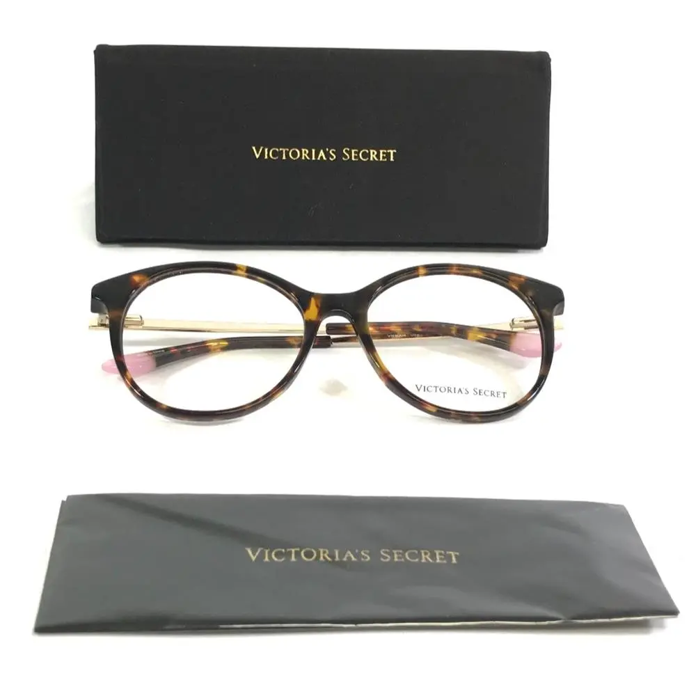Victoria`s Secret Eyeglasses Frames VS5004 052 Tortoise Gold Round 53-17-140