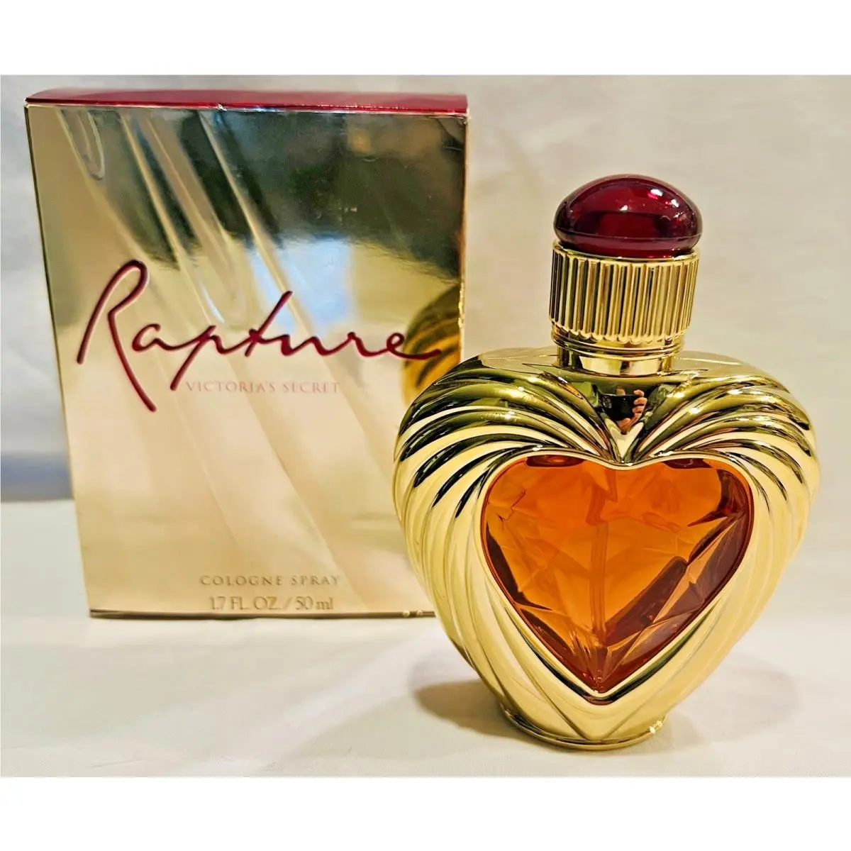 Victoria`s Secret Rapture Woman Perfume 1.7 oz Cologne Heart Shaped Rare Gift