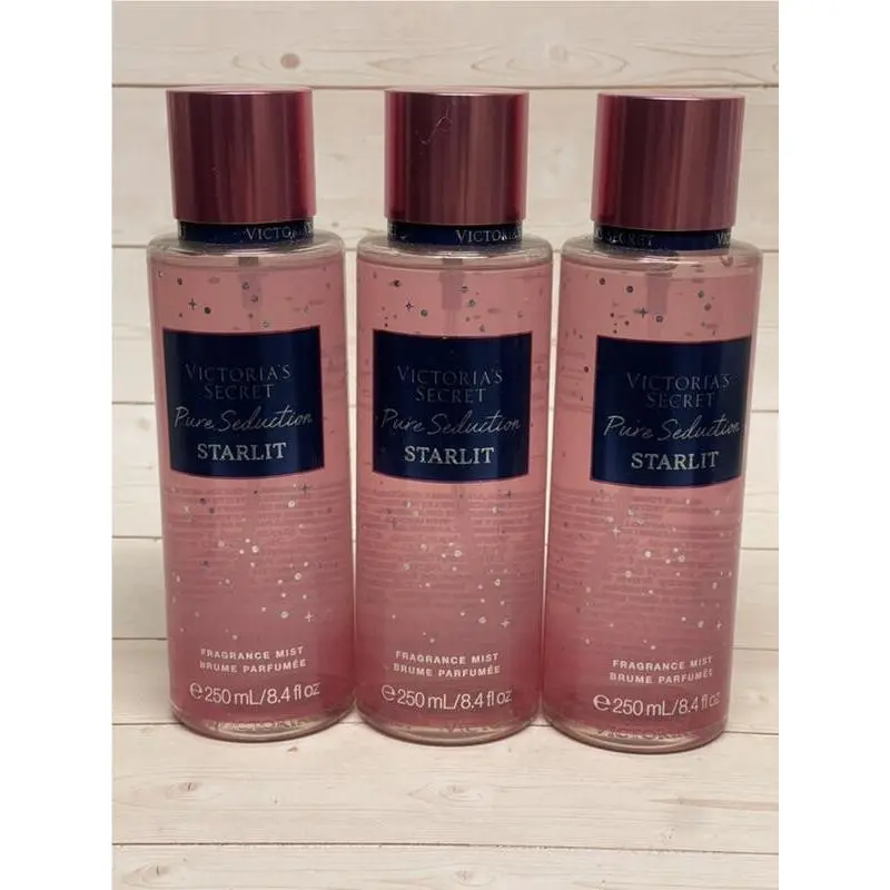 Victoria`s Secret Pure Seduction Starlit Fragrance Mist 8.4oz x3