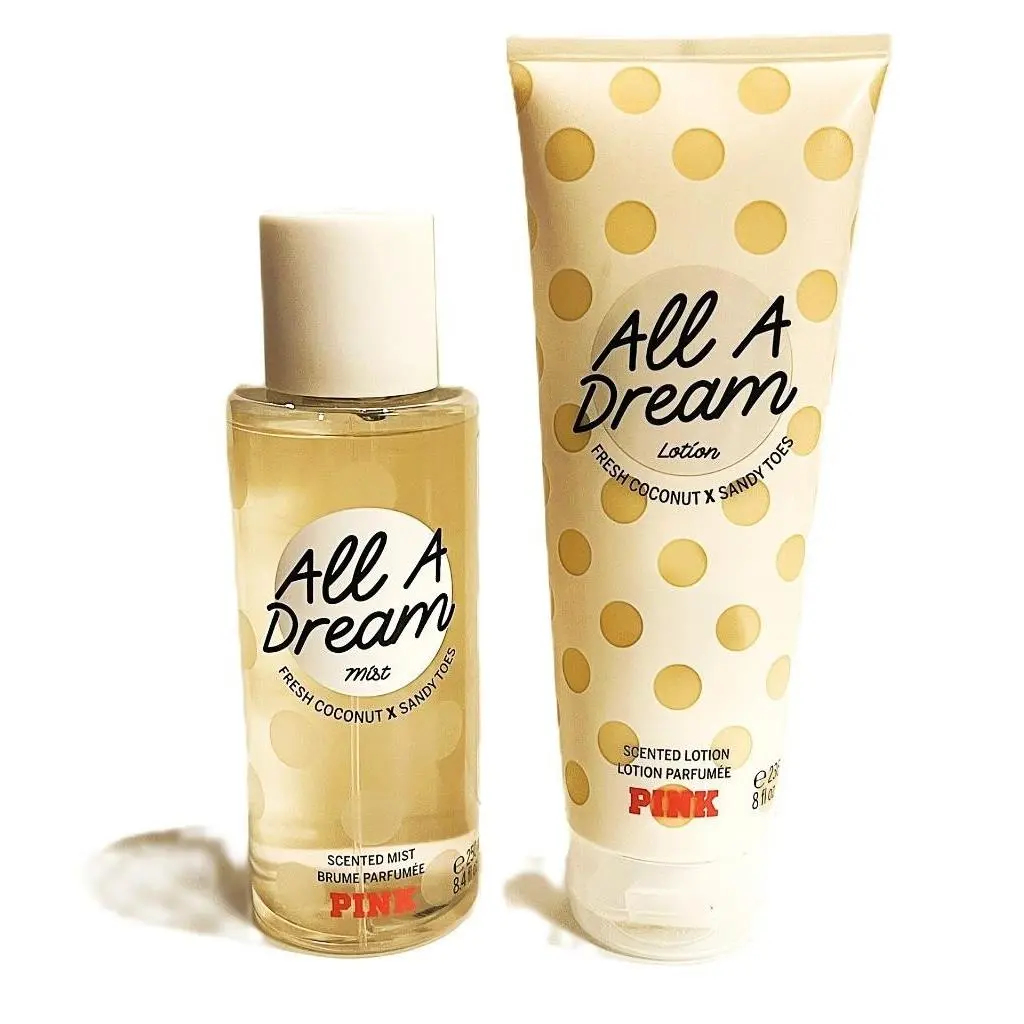Victoria`s Secret Pink All A Dream Fragrance Duo Set Body Mist Scented Lotion