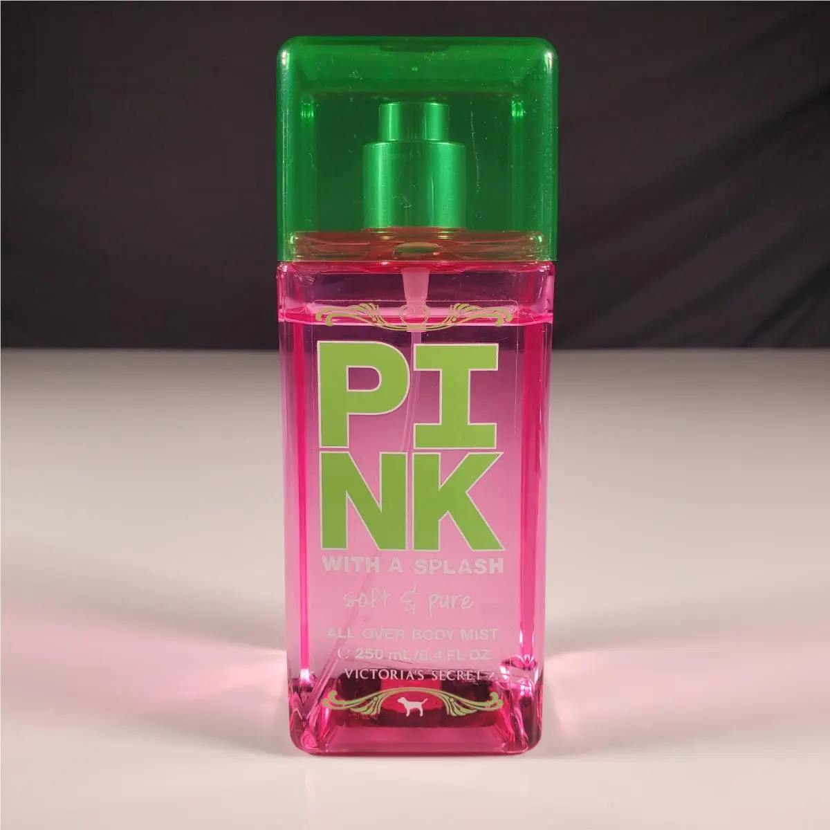 Victoria Secret Pink with A Splash Soft Pure All Over Body Mist Spray 8.4 Oz