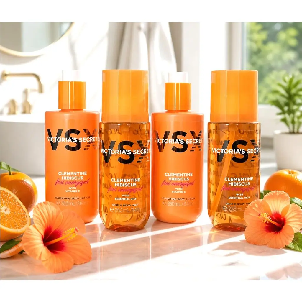 Set of 4 Victoria`s Secret Vsx Body Lotion Body Mist Clementine Hibiscus