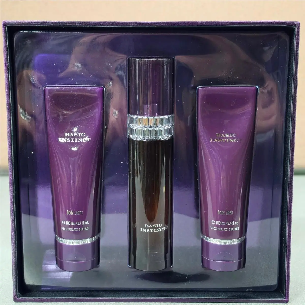 Victoria`s Secret Basic Instinct Fragrance Set Women`s Purple Excellent 3pc
