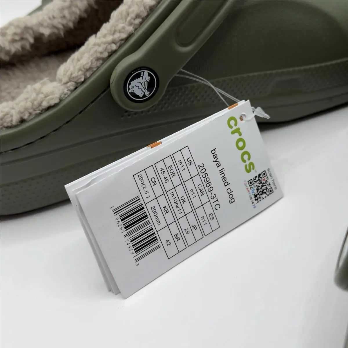 Crocs shoes - Crocs Baya Lined Clog - Baya Lined Clog - Green (UPC: 0196265745593) 6