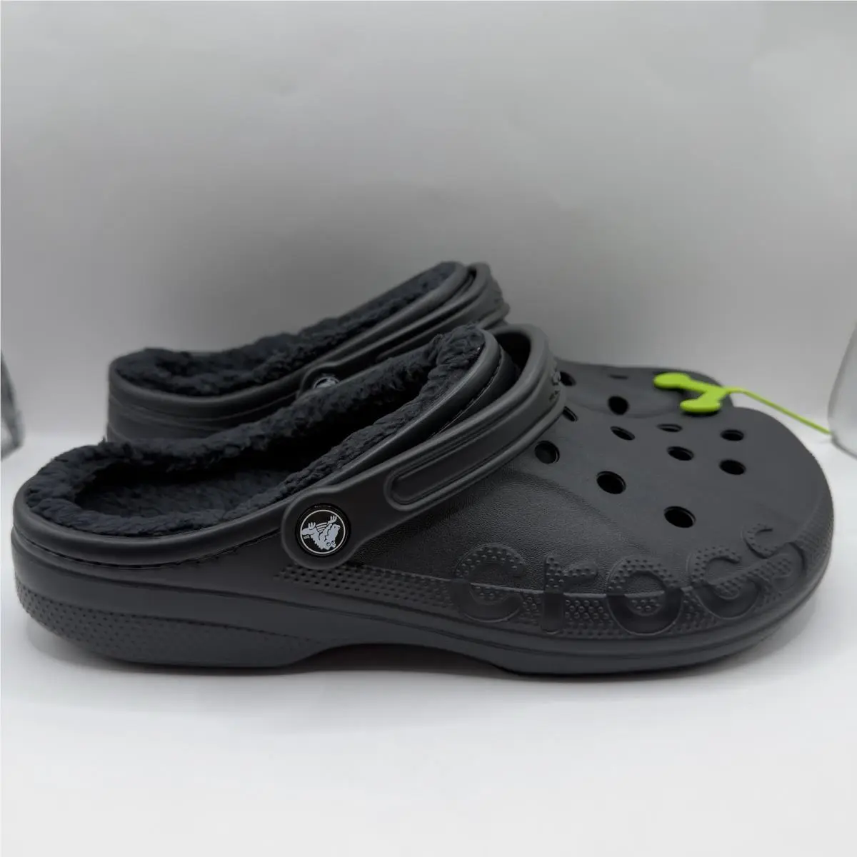 Crocs Adult Mens Baya Lined Clogs Winter Cold Black US Size 11