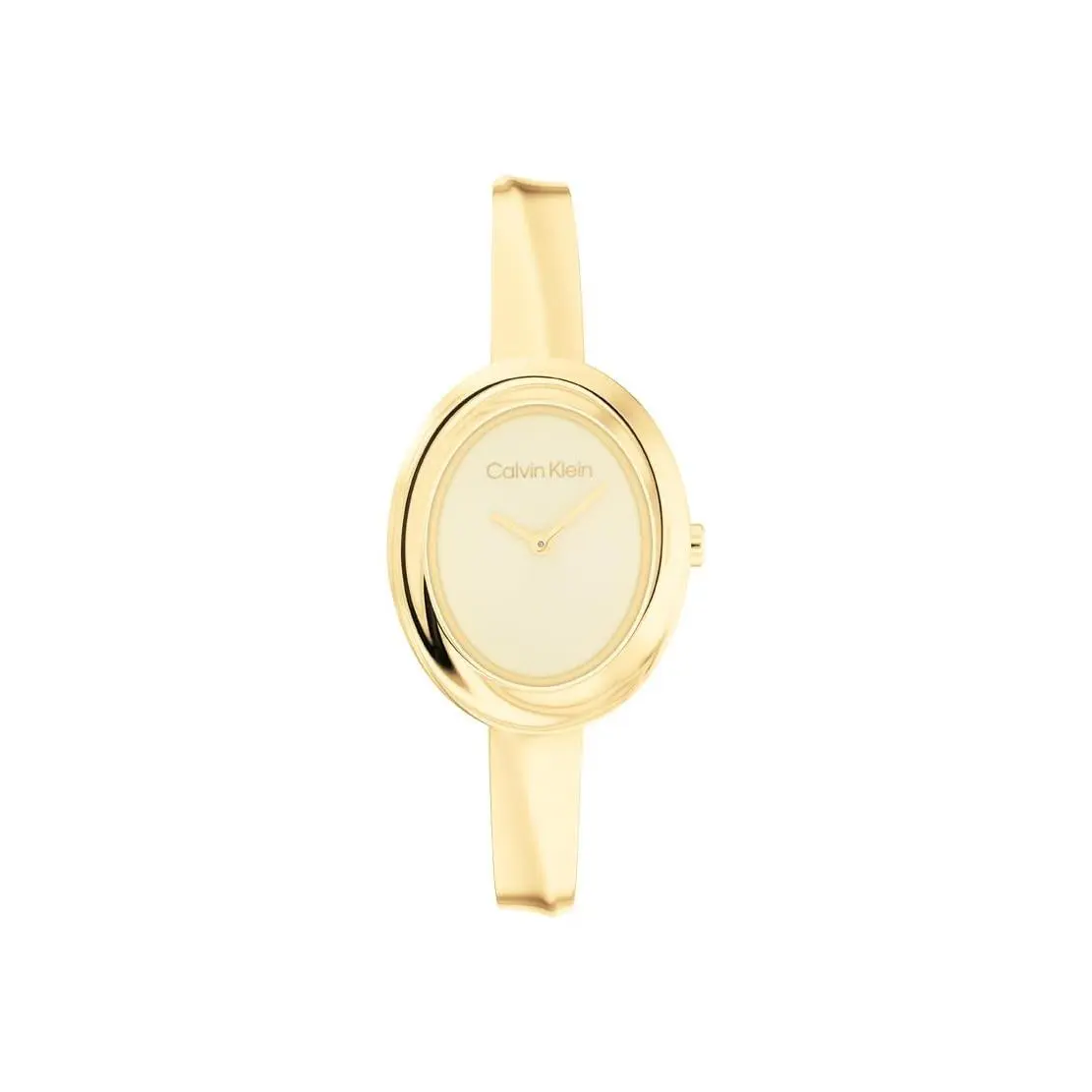 Women`s Twisted Bezel - 24mm 2H Quartz Watch - Gold Plated by Calvin Klein