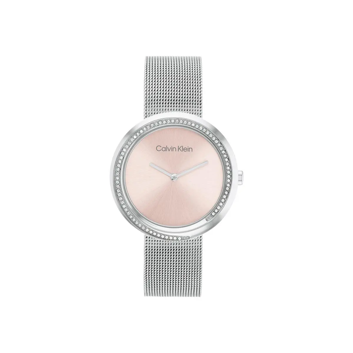 Women`s Twisted Bezel - 34mm 2H Quartz Watch - Pink Silver by Calvin Klein