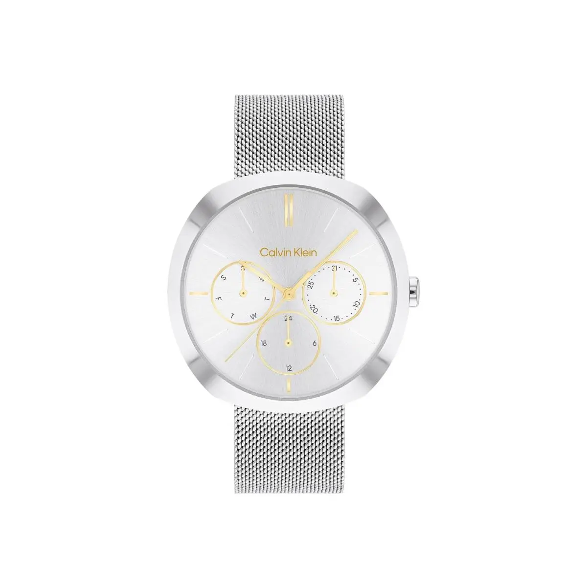 Shape Women`s Stainless Steel Case Quartz Watch with Silver by Calvin Klein