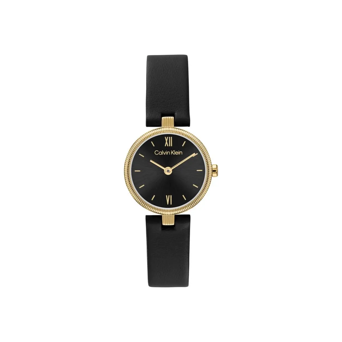 Women`s Gleam Gold-plated Watch 24mm Black Shimmer by Calvin Klein