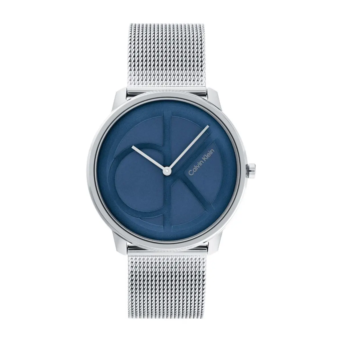 Men`s CK Iconic - 40mm 2H Quartz Watch - 40 Silver/blue by Calvin Klein